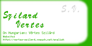 szilard vertes business card